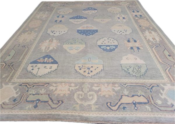 New Turkish Oushak Rug No:14-1 - Size 10.3x12