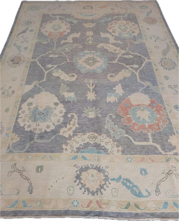 New Turkish Oushak Rug No 16 - Size 8.7x12