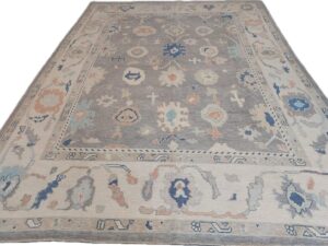 New Turkish Oushak Rug No 17 - Size 10.2x13.6