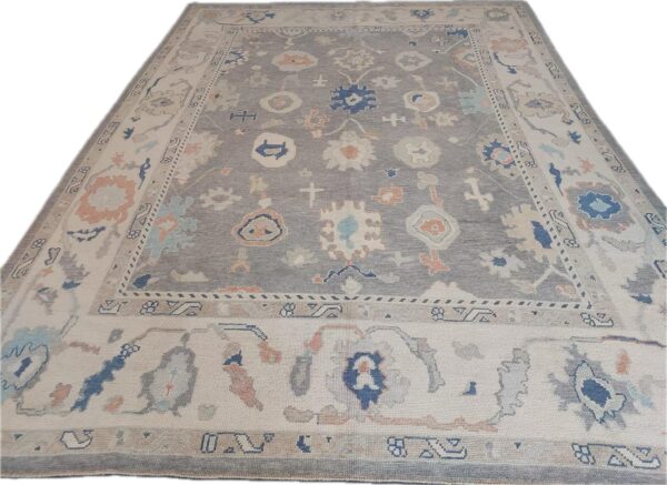 New Turkish Oushak Rug No 17 - Size 10.2x13.6