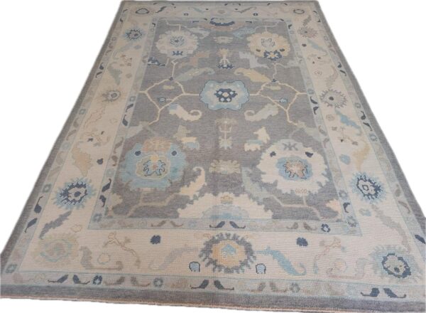 New Turkish Oushak Rug No 19 - Size 7.8x11